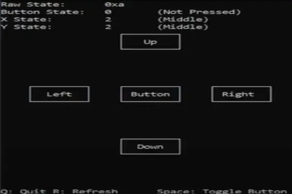 Screenshot of Joystick Simulator project